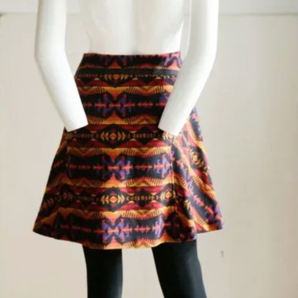 Pendleton Southwestern Print Mini Skirt Size 14 NWT Heritage-Inspired - Picture 4 of 8
